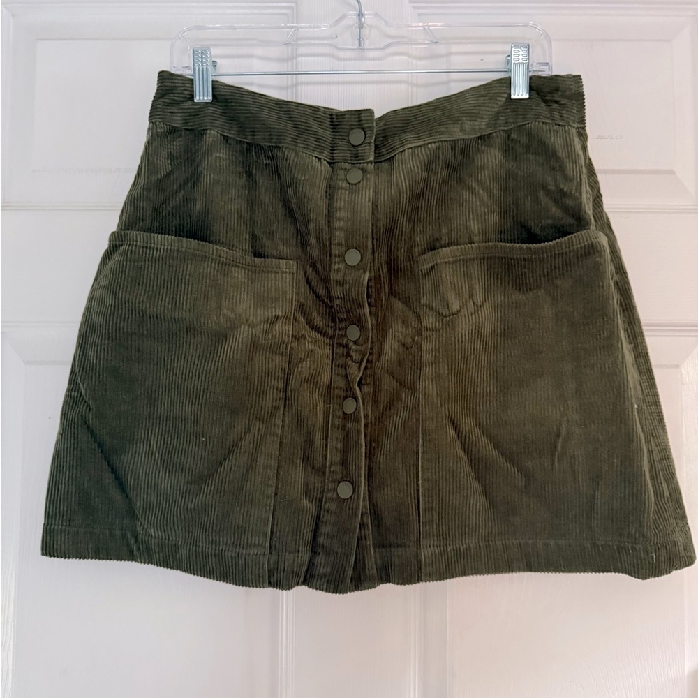 Truth Olive Corduroy Mini Skirt
